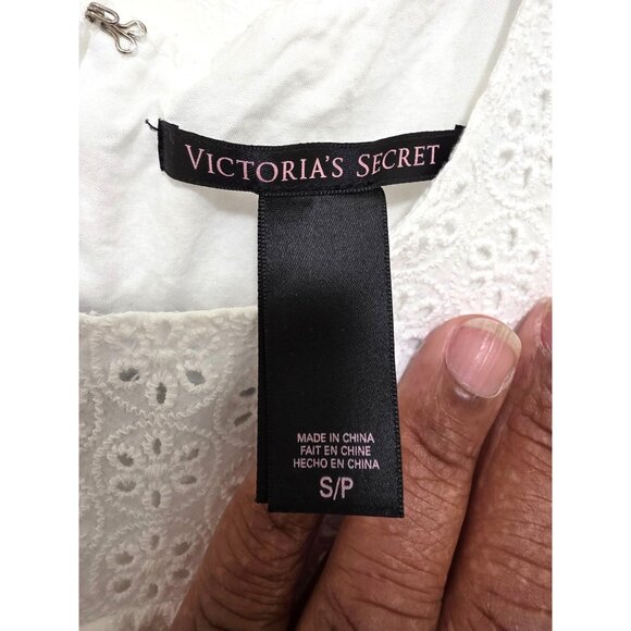 Victoria Secret White Sleeveless Victorian Eyelet Lace A-Line Dress Size S/P - Picture 10 of 12